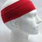 PLAIN HEADBAND Elastic Stretch Sports Yoga Hair Band Unisex 8cm Wide Wrap - Red