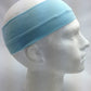 PLAIN HEADBAND Elastic Stretch Sports Yoga Hair Band Unisex 8cm Wide Wrap - Sky Blue