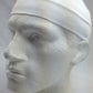 PLAIN HEADBAND Elastic Stretch Sports Yoga Hair Band Unisex 8cm Wide Wrap - White