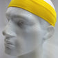 PLAIN HEADBAND Elastic Stretch Sports Yoga Hair Band Unisex 8cm Wide Wrap - Yellow