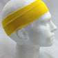 PLAIN HEADBAND Elastic Stretch Sports Yoga Hair Band Unisex 8cm Wide Wrap - Yellow