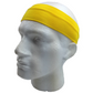 PLAIN HEADBAND Elastic Stretch Sports Yoga Hair Band Unisex 8cm Wide Wrap - Yellow