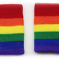 2x RAINBOW WRISTBANDS Gay Lesbian Pride LGBT Mardi Gras Party