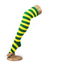 OVER THE KNEE SOCKS Plain Striped High Thigh Ladies Long Womens Stripey Stocking - Green/Gold