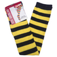 OVER THE KNEE SOCKS Plain Striped High Thigh Ladies Long Womens Stripey Stocking - Yellow/Black