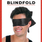 Blindfold Eye Mask Sleep Adult Toy Fun Soft Role Play Satin Fun - Black