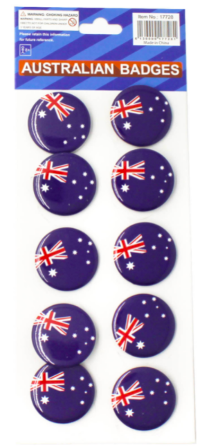 Australian Flag Badges 10 pieces Aussie  Enamel Tie Pin Anzac Day Brooch