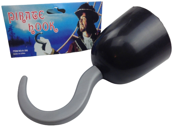 PIRATE HOOK Captain Hand Halloween Fancy Dress Up Costume Swashbuckler