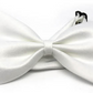 Mens BOW TIE Wedding Tuxedo  Formal Bestman Necktie Classic Plain Party - White