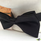 Mens BOW TIE Wedding Tuxedo Formal Bestman Necktie Classic Plain Party  - Black