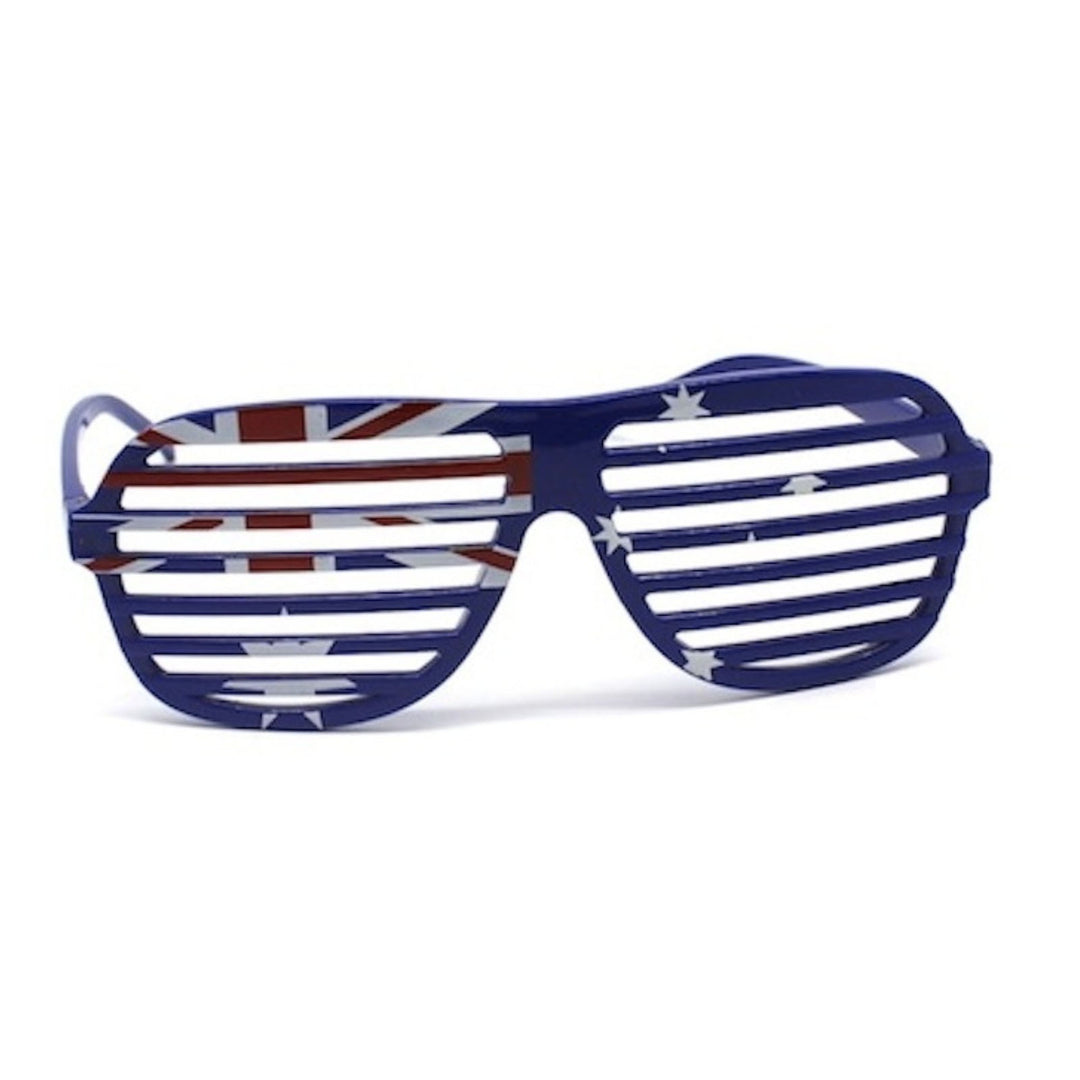 AUSTRALIA FLAG SUN GLASSES Blinds Party Costume Day Aussie Sunnies Sunglasses