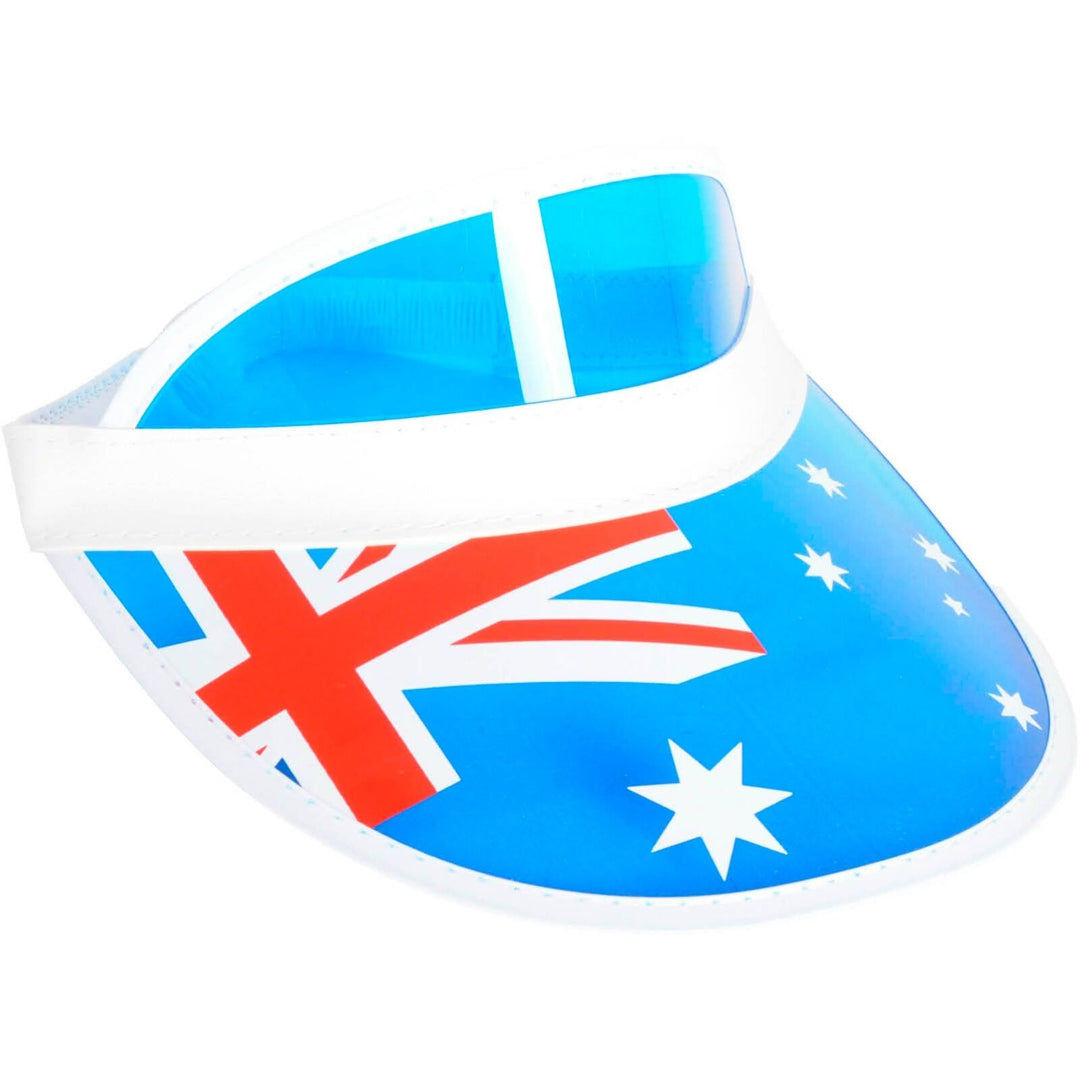 Australian Flag Plastic Visor | Patriotic Sun Hat | Party Accessory