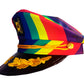 Rainbow Sailor Cap Costume Hat Pride Burning Man Festival Mardi Gras