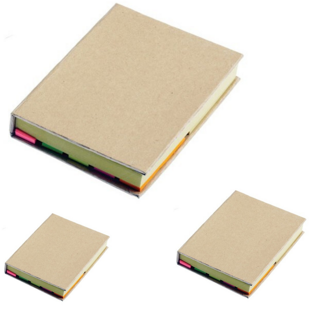 3x Post It Notebook Journal Sketchbook Pad Notepad Note Book - Beige