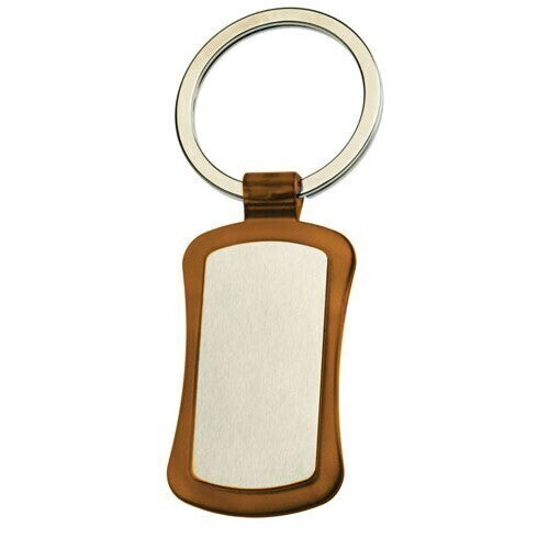 Duo Key Tag Key Ring Keyring School Bag Badge - Mocha