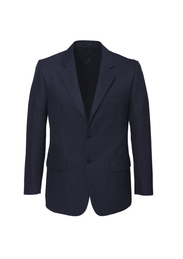 Mens 2 Button Classic Plain Suit Jacket Bamboo Blend Business Wedding  - Navy - 122