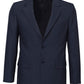 Mens Single Breasted 2 Button Suit Jacket Work Business - Pin Striped - Navy - 107