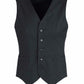 Mens Peaked Vest Waistcoat w/ Knitted Back Suit Formal Wedding Dress Up - Charcoal - 127