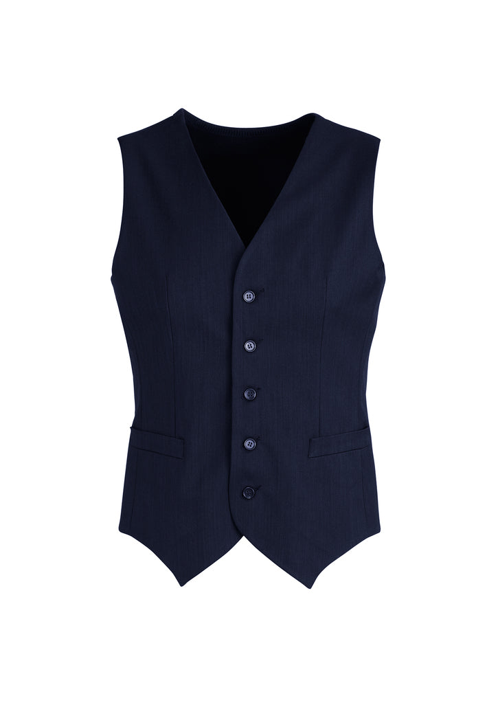 Mens Peaked Vest Waistcoat w/ Knitted Back Suit Formal Wedding Dress Up - Navy - 107