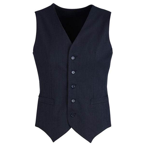 Mens Peaked Vest Waistcoat w/ Knitted Back Suit Formal Wedding Dress Up - Navy - 117