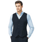 Mens Peaked Vest Waistcoat w/ Knitted Back Suit Formal Wedding Dress Up - Navy - 127