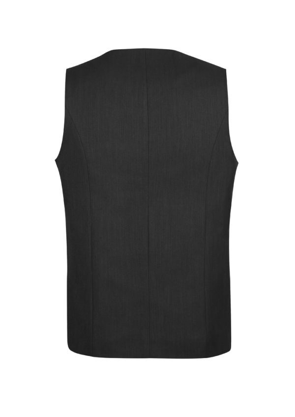 Mens Bamboo Blend Longline Vest Waistcoat w/ Stretch Business Forrnal Dress - Charcoal - 112