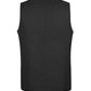 Mens Bamboo Blend Longline Vest Waistcoat w/ Stretch Business Forrnal Dress - Charcoal - 117