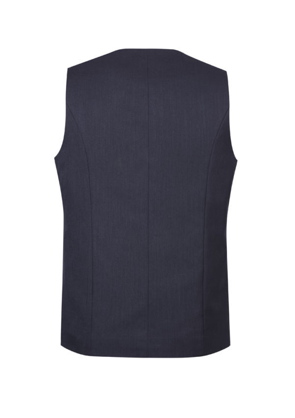 Mens Bamboo Blend Longline Vest Waistcoat w/ Stretch Business Forrnal Dress - Navy - 117