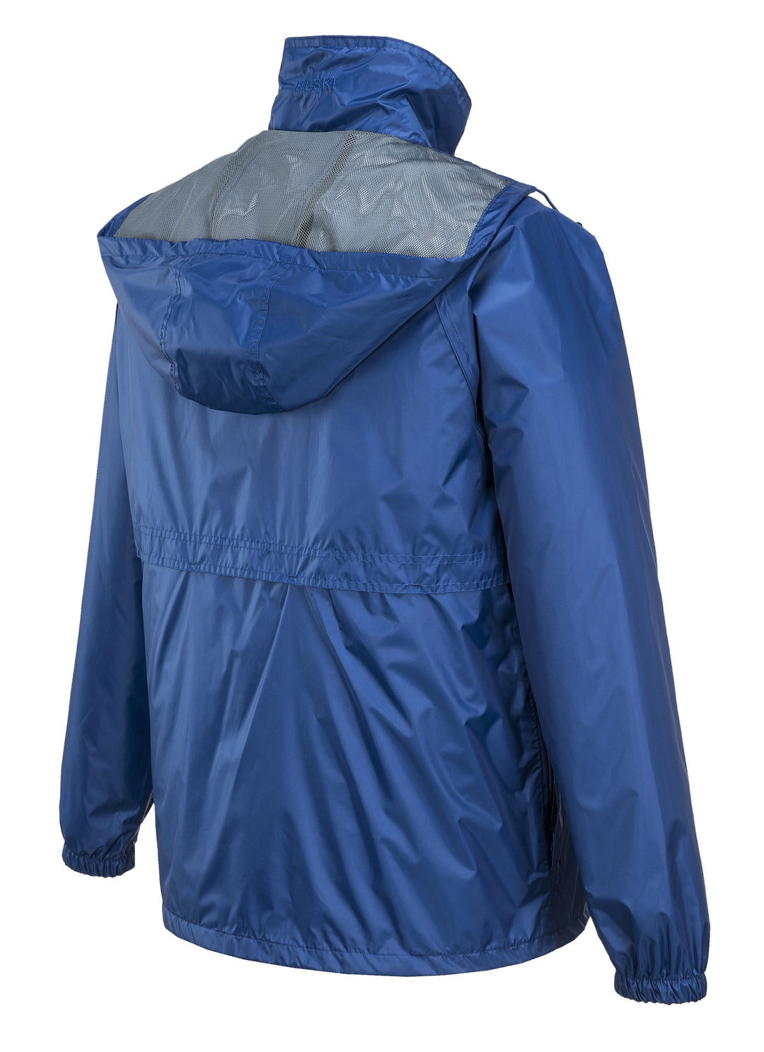 HUSKI STRATUS RAIN JACKET Waterproof Workwear Concealed Hood Windproof Packable - Cobalt - XXL