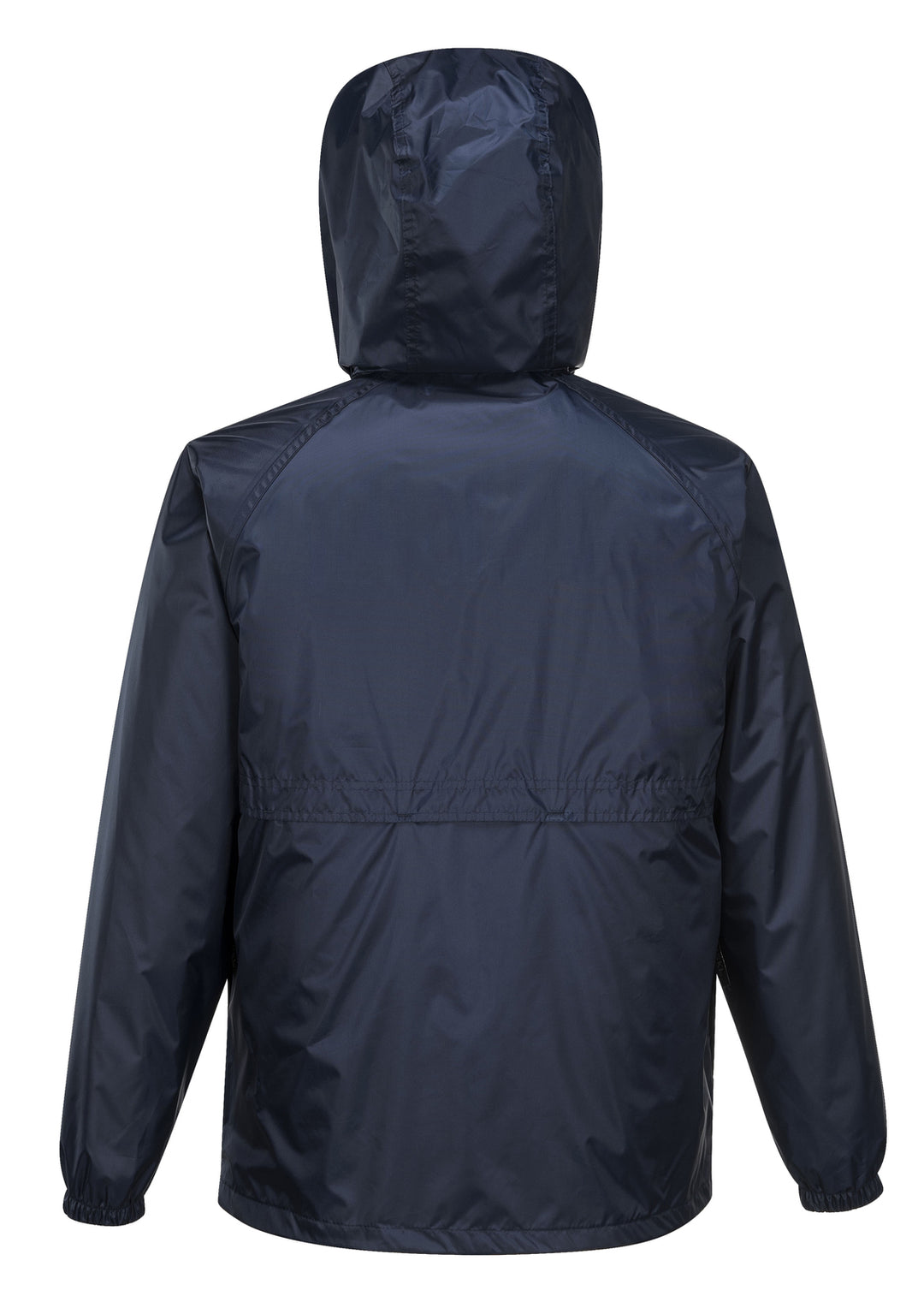 HUSKI STRATUS RAIN JACKET Waterproof Workwear Concealed Hood Windproof Packable - Navy Blue - XL