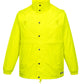 HUSKI STRATUS RAIN JACKET Waterproof Workwear Concealed Hood Windproof Packable - Yellow Fluro - 5XL