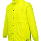 HUSKI STRATUS RAIN JACKET Waterproof Workwear Concealed Hood Windproof Packable - Yellow Fluro - 5XL