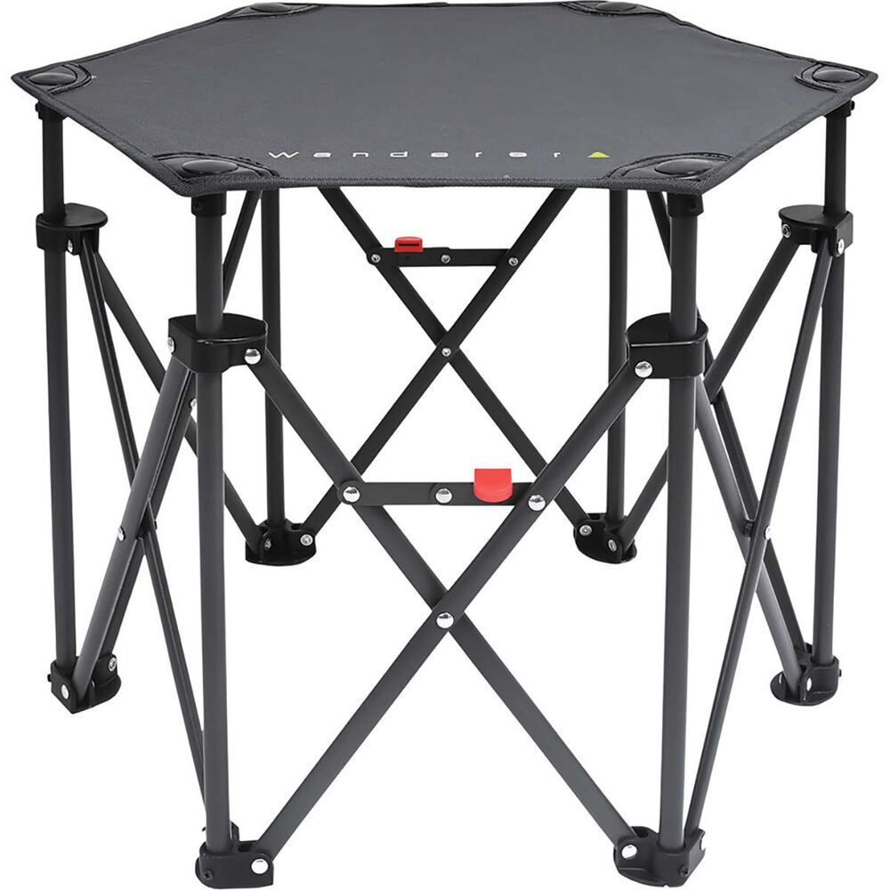 Wanderer Hex Small Quad Foldable Table Camping Fishing Outdoors