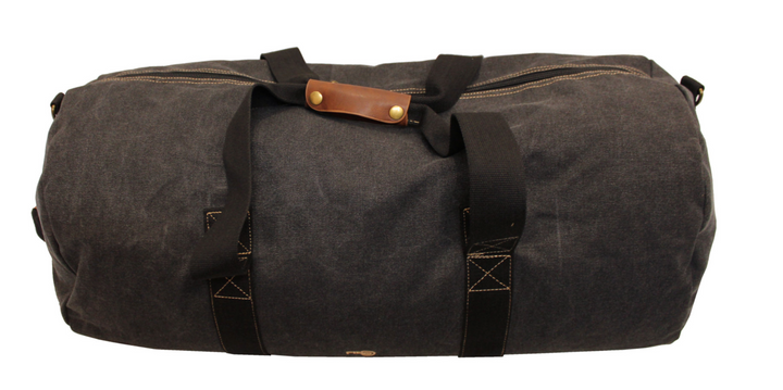 FIB 70cm Canvas Duffle Bag Travel Heavy Duty Large - Black