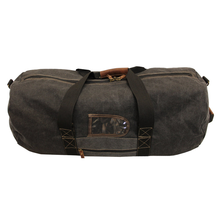 FIB 70cm Canvas Duffle Bag Travel Heavy Duty Large - Black