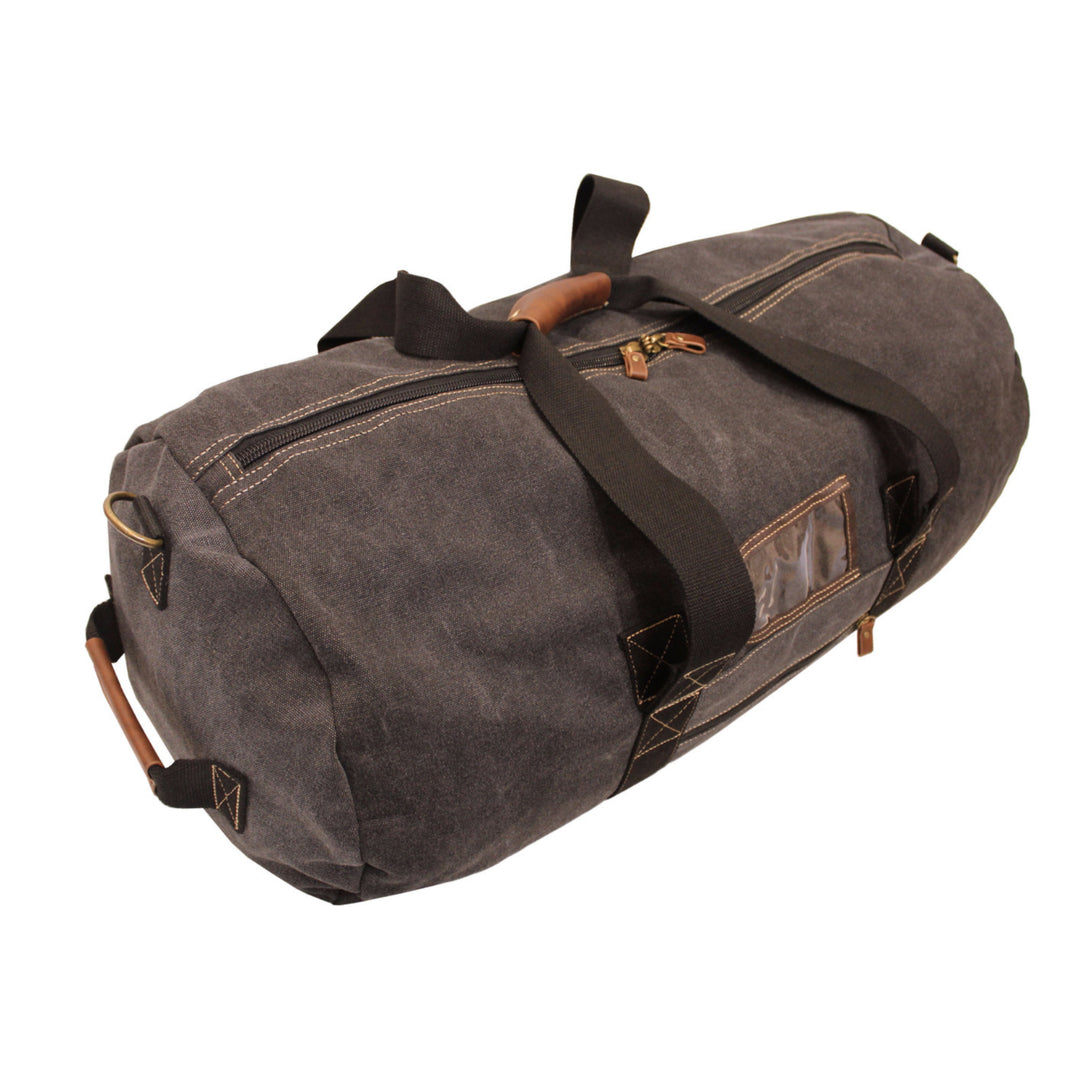 FIB 70cm Canvas Duffle Bag Travel Heavy Duty Large - Black