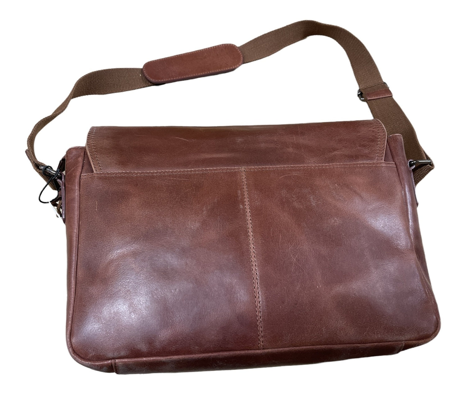 Futura Laptop Messenger Sling Bag Travel Computer Business Genuine Leather - Brown