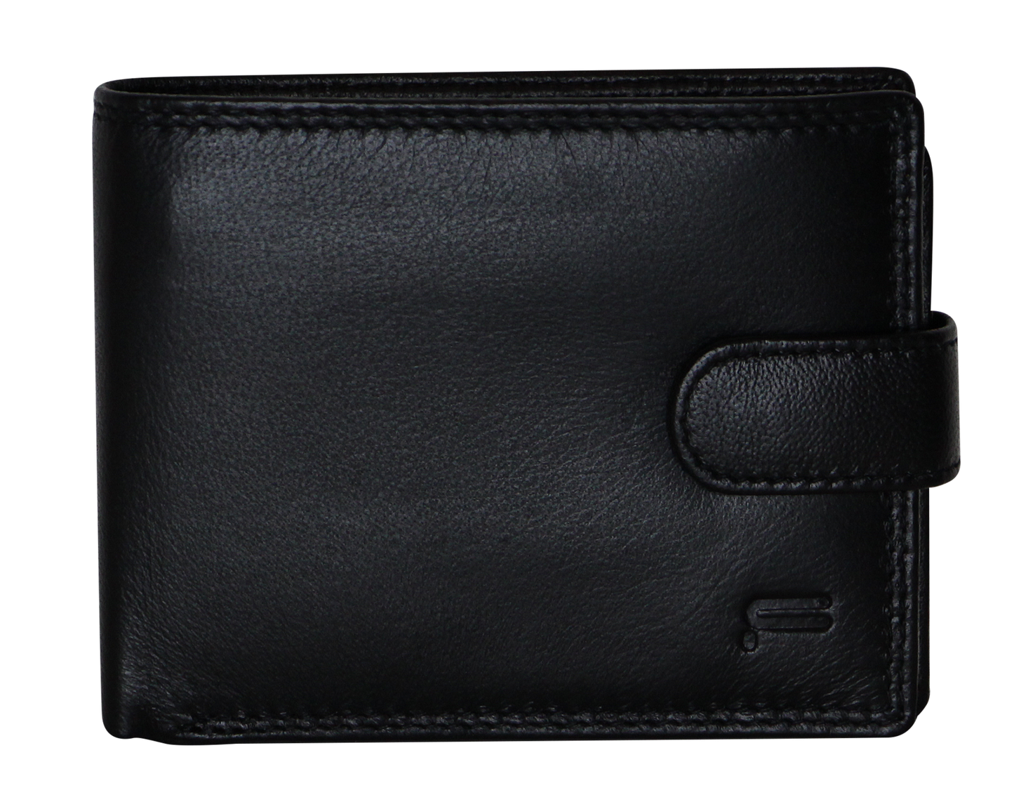 Futura Mens RFID Leather Fold Over Wallet - Black