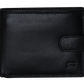 Futura Mens RFID Leather Coin Fold Over Wallet - Black