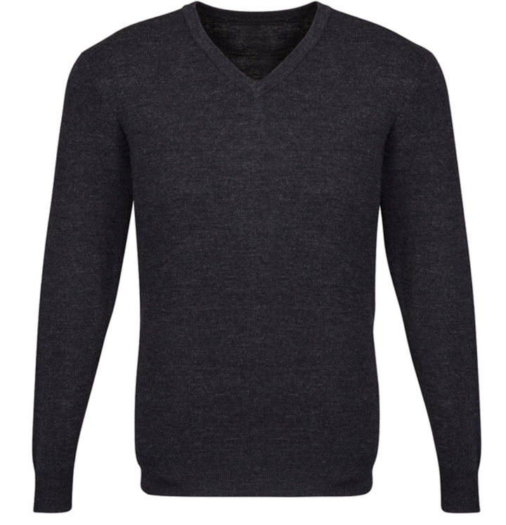 Mens Advatex Varesa Wool Pullover Jumper Cardigan V Neck - Charcoal - XS