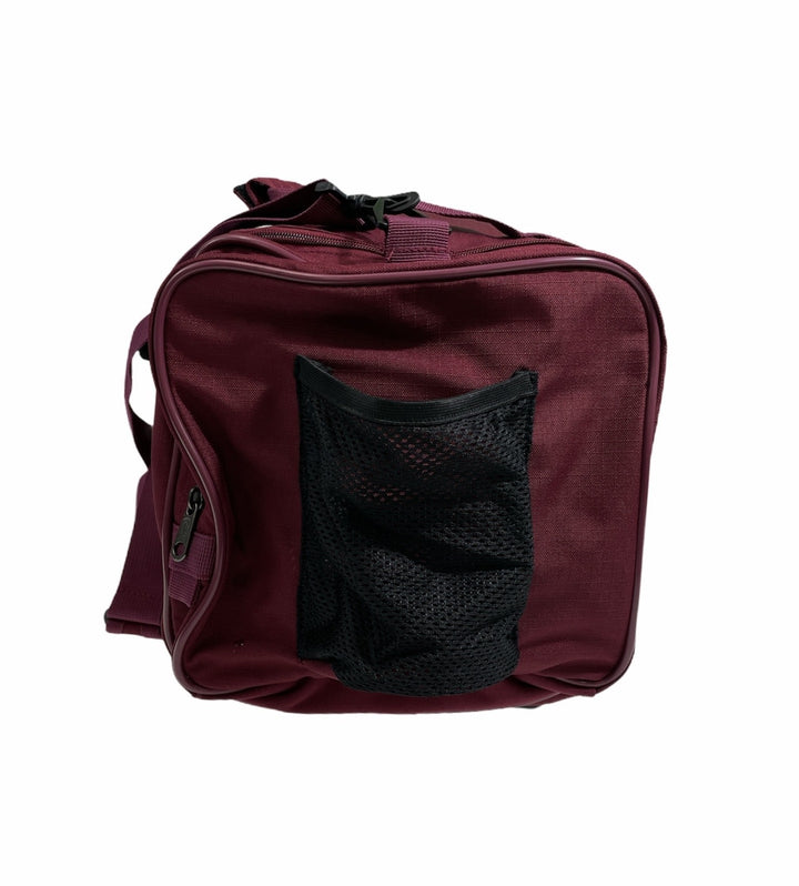 44L Travel Foldable Duffel Bag Gym Sports Luggage Travel Foldaway D-Zip Top School Bags - Maroon