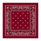 BANDANA Paisley 100% COTTON Head Wrap Durag Bandanna Summer Biker Scarf Mask - Burgundy