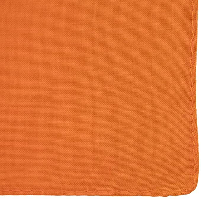 BANDANA Paisley 100% COTTON Head Wrap Durag Bandanna Summer Biker Scarf Mask - Orange (Plain)