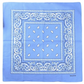 BANDANA Paisley 100% COTTON Head Wrap Durag Bandanna Summer Biker Scarf Mask - Sky Blue