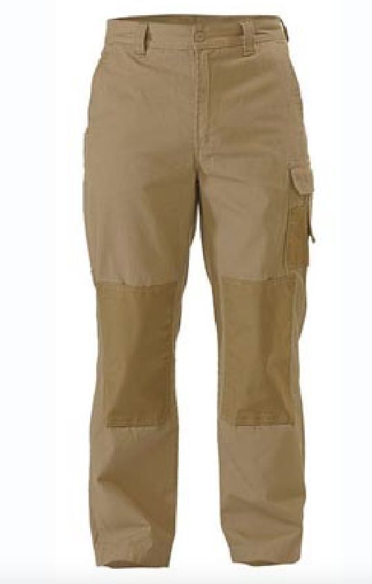 BISLEY Mens Razar Cordura Utility Pants Workwear Cotton Trousers Work BPU6110 - Khaki - 112R