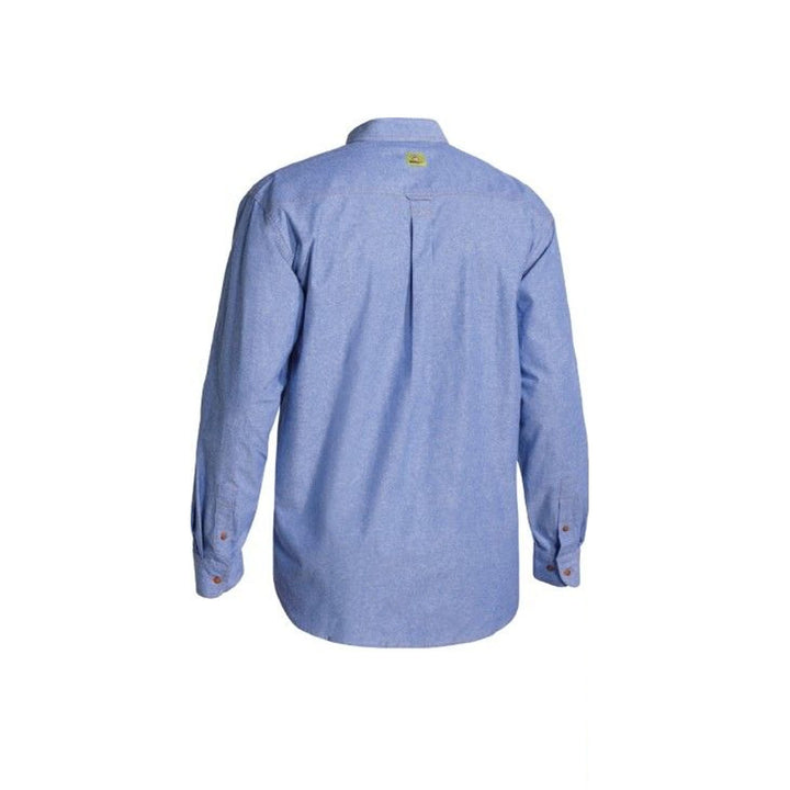 BISLEY Insect Protection Repellent Long Sleeve Casual Shirt Fishing Camping - Blue - S