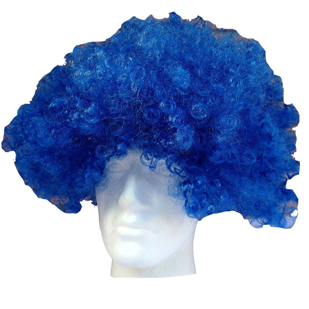 DELUXE AFRO WIG Curly Hair Costume Party Fancy Disco Circus 70s 80s Dress Up - Blue