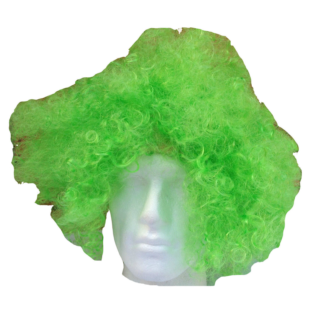 Mens DELUXE AFRO WIG Curly Hair Costume Party Fancy Disco 70s 80s Dress Up - Green