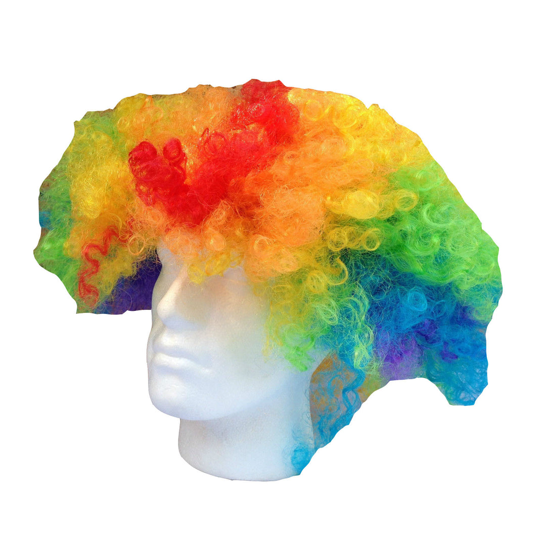 Mens DELUXE AFRO WIG Curly Hair Costume Party LGBTQ Disco 70s 80s Pride - Rainbow