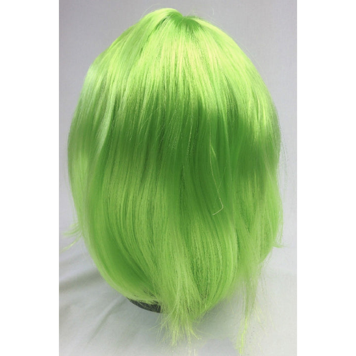 Bob Wig Costume Short Straight Fringe Cosplay Party Full Hair Womens Fancy Dress - Green